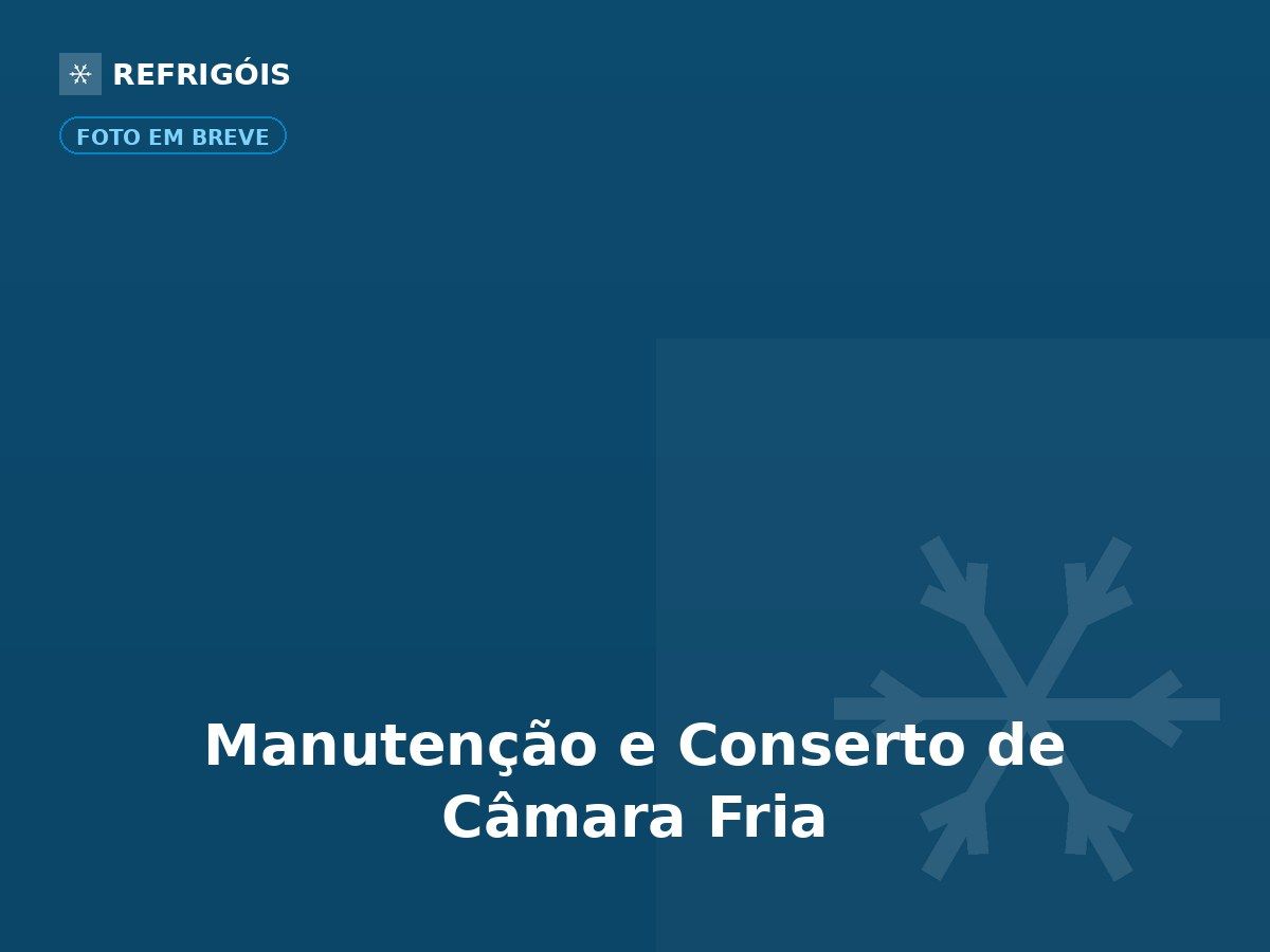 Manutenção e Conserto de Câmara Fria